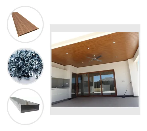 comprar Cielorraso Kit Pvc Color Cerejeira Gemini 2x2 4m2