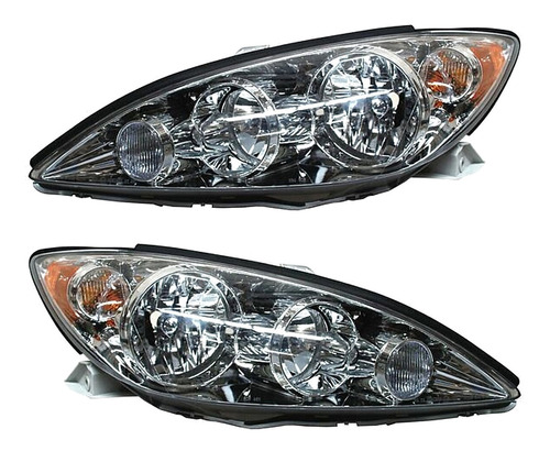 Par Faros Fondo Crom Toyota Camry 05-06 Tyc