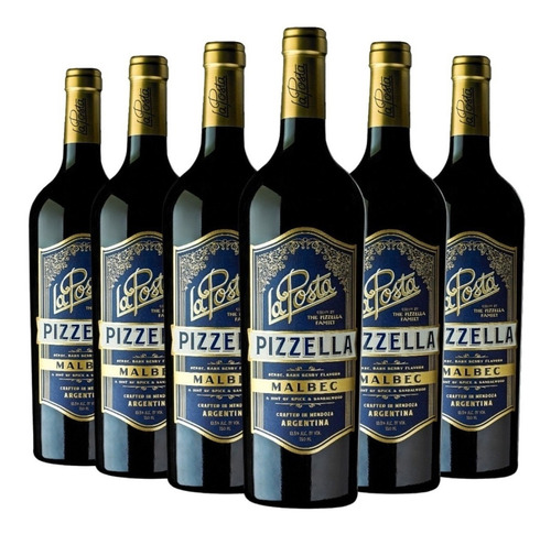 Vino La Posta Pizzella Malbec 750 Ml Caja X6 Unidades Catena