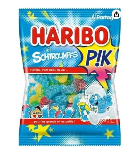 Haribo, Gomitas Acidas Pitufos 120gr 