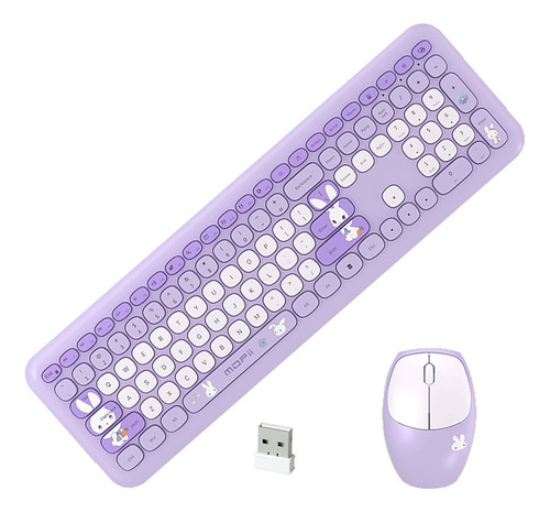 Juego De Teclado Y Ratón Mofii 606pro En Morado
