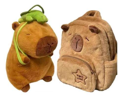 L Alalmochila De Capibara De Felpa Suave Y Muñeca De
