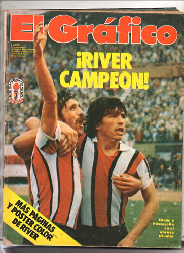 Revista El Grafico 3124 Agosto 1979 River Campeon