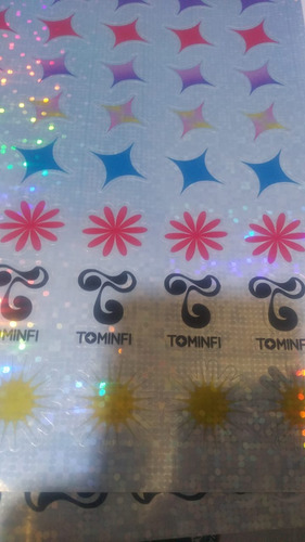 3 Planchas Sticker Etiqueta Holo A4 Resist Agua Emprendedor