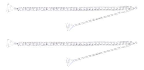 1 Par De Correas Para Longitud Del Gancho De 2,2 Cm. Plata