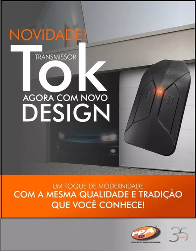 Controle Remoto Tok 433mhz 02 Pçs Ppa Para Portão Automático