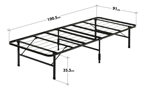 Base De Cama Shawn Zinus 1 Plaza 90x190x36cm