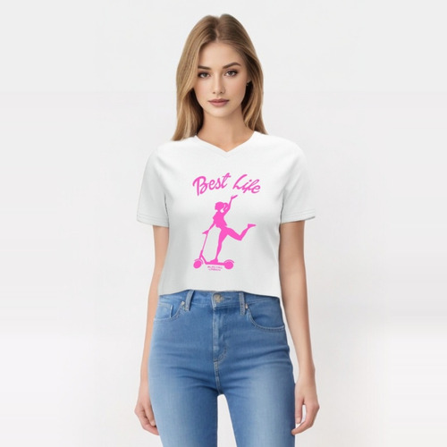 Playera Barbie Girl Scooter Rider 100% Algodon