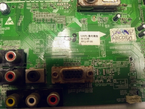 Imagen 3 de 3 de Tarjeta Madre O De Video Tv Chino Lcd 26p Lista Para Instala