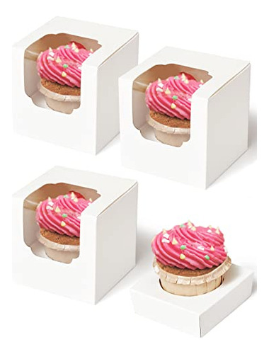 Cajas Individuales Para Cupcakes Happyhiram, 12 Unidades, Bl