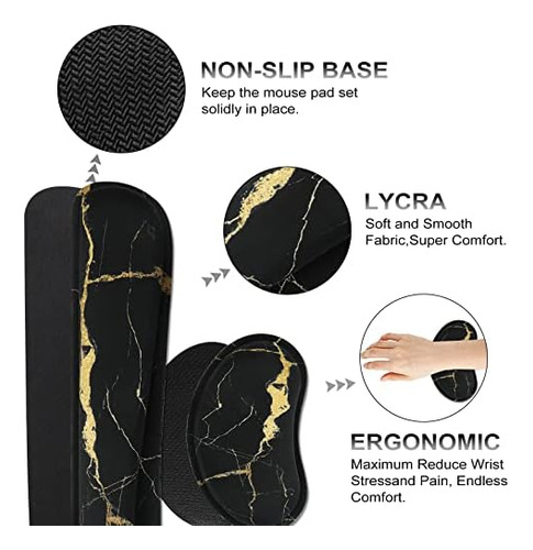 Artiron Mouse Pad Muñequera, Reposamuñecas Para Teclado, Mou