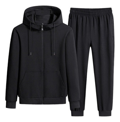 Sudadera Cremallera Cold Shirt + Black Pants Set