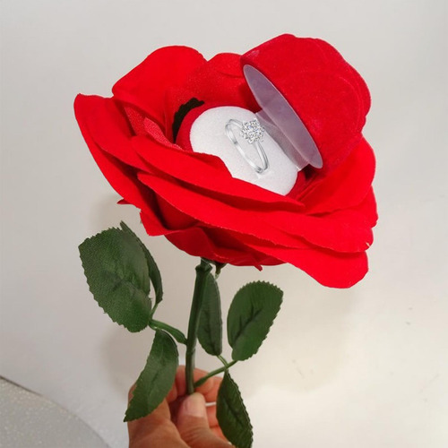 Caja Para Anillos De Flores Caja Para Anillos De Compromiso