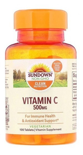 Sundown Naturals Vitamina C Alta Potencia 500mg 100 Tabletas