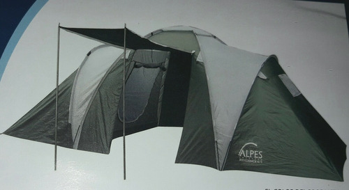 Carpa 4 Personas Dos Habitaciones Alpes Outdoor+envío Gratis