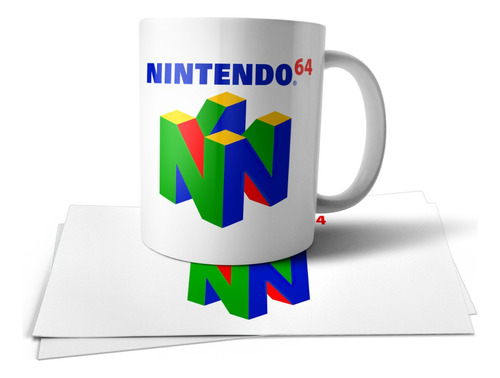 Nintendo 64 Logo Taza Polimero Tu Propio Estilo