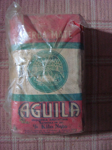 Antiguo Paquete De 1/4 Kg De Yerba Mate Aguila