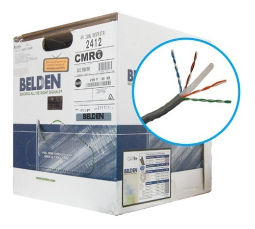 Cable Utp Cat6+ Belden 2412 008a1000 Gris 305mts 