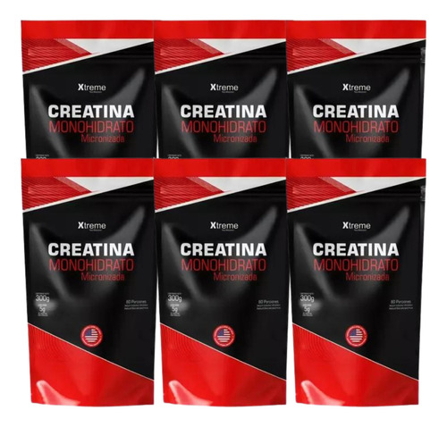 Combo 6 Creatinas Xtreme 300gr Pack X6