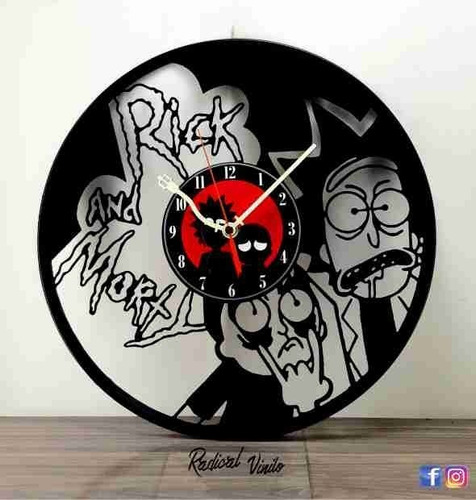 Reloj De Vinilo Rick And Morty Regalos Decoracion
