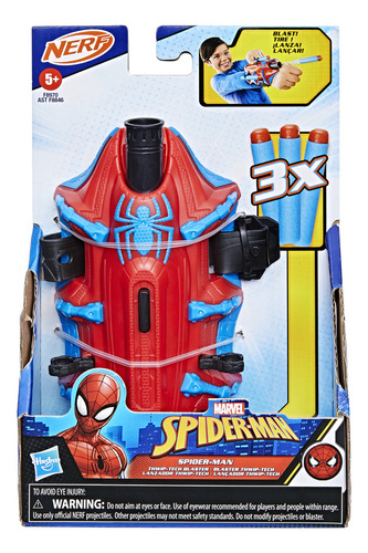 Lanzador De Dardos Nerf Marvel Spider-man Thwip-tech, Color Rojo Spiderman