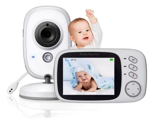 comprar Babá Eletrônica VB603 Sem Fio Vlx Com Câmera Voltagem 127\u002F220v -branco Camera Monitor Visão Noturna Automática Baby