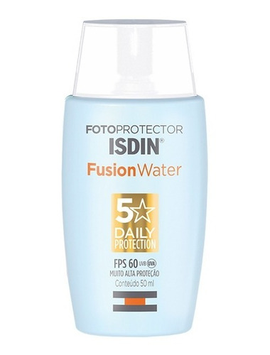 Isdin Fusion Water 5 Stars Protetor Solar Facial Fps 60 50ml