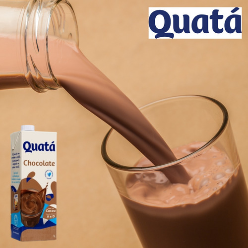 Bebida Láctea Achocolatado Pronto Quatá Sabor Chocolate 1l