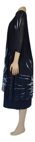 Vestido Elegantes Dama Plus Size Fiesta Flores Estampado