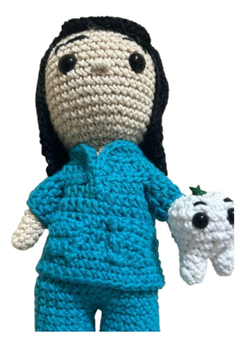 Muñeco Amigurumi Dentista Personalizable Hecho A Mano Croche