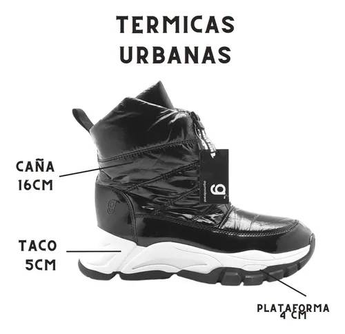 Bota Gummi Pre Ski Nieve Tela Avion Mujer Dama Urbano Zip P 99.987