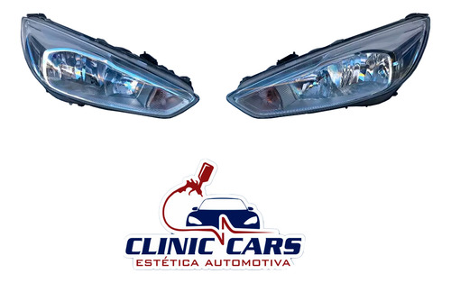 Par Farol Cromado Focus 16-19 F1eb13w029cd - F1eb13w030cd