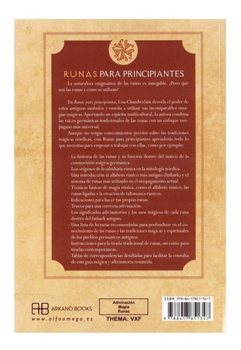 Libro Runas Para Principiantes - Lisa Chamberlain