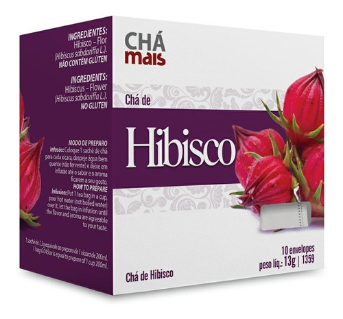 Chá De Hibisco - Chá Mais Clinicmais 10 Envelopes