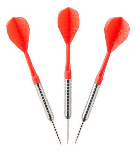 3 Dardos Con Punta De Acero T100 Rojo Canaveral
