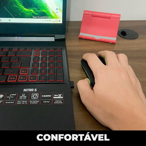 Mouse recarregável sem fio Rgb Color 2.4g Bluetooh Silencioso