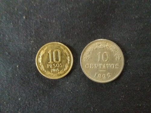 Bolivia 10 Centavos Níquel 1892