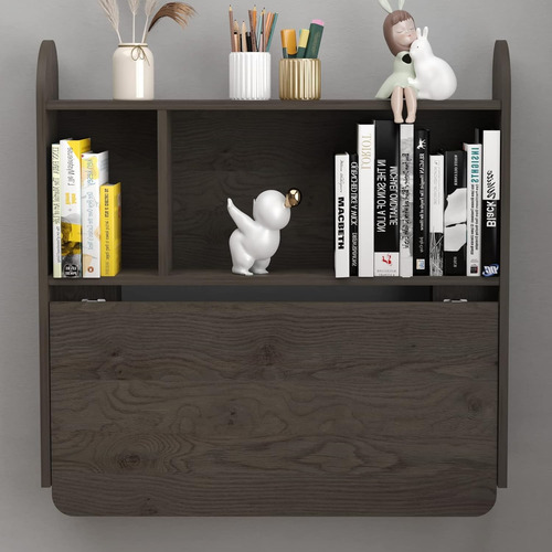Mesa De Pared Hojas Caídas, Computadora Flotante Portã...