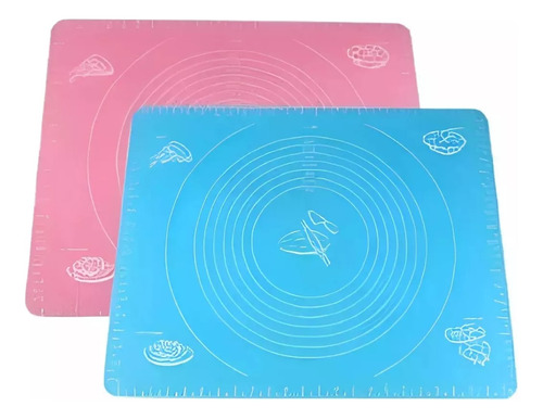 Lámina Placa Silicona Repostería Antiadherente Para Amasar Rojo