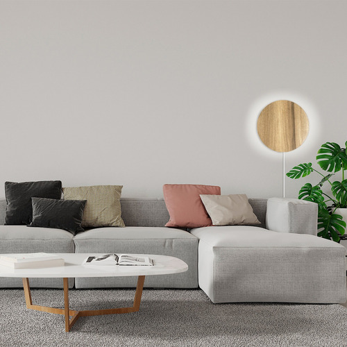 Pack X 2 Velador Habitacion Aplique Pared Led 6w Madera Estructura Roble Americano
