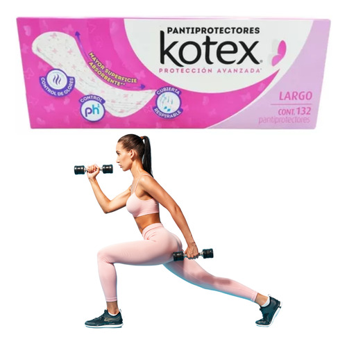Pantiprotectores Diarios Largos Kotex  132pzs