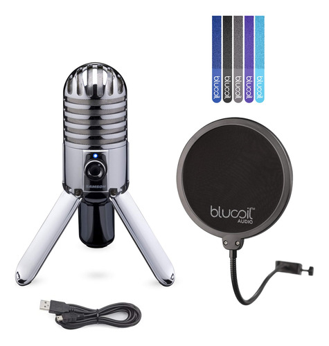 Blucoil Samson Meteor Mic Micrófono Cardioide Usb Con Inte.