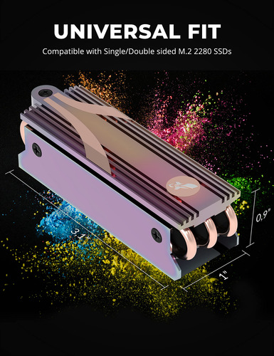 Sabrent M.2 2280 Ssd Rocket Gaming Edition Disipador Térmico