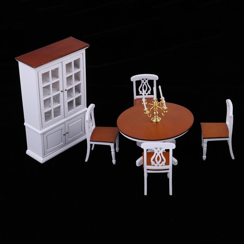 1/12 Casa De Muñecas Muebles De Comedor En Miniatura Silla W3R4 
