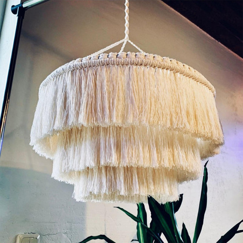 Pantalla De Lámpara De Macramé, Pantalla De 30cmx40cm