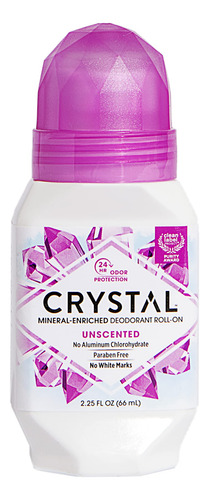 Desodorante Crystal Mineral Roll-on Sem Perfume 66ml 24h