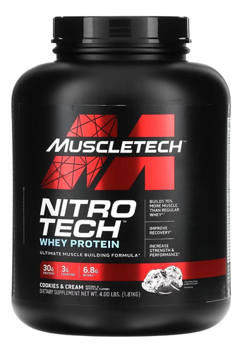 Nitro Tech Whey Protein 4 Lb - Unidad a $309900