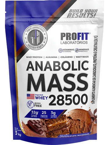 Suplemento em pó ProFit Laboratórios Anabolic Mass 28500 proteína...