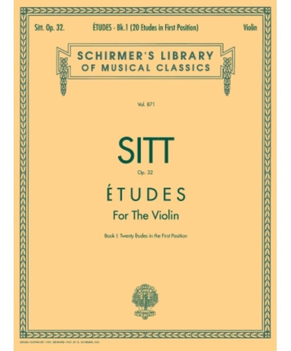 Método De Violino Hans Sitt Op. 32 Book 1 - 20 Études