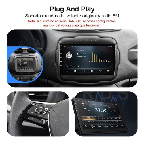Estéreo Cámara Para Jeep Renegade 2014-2022 Frente Gps Kit